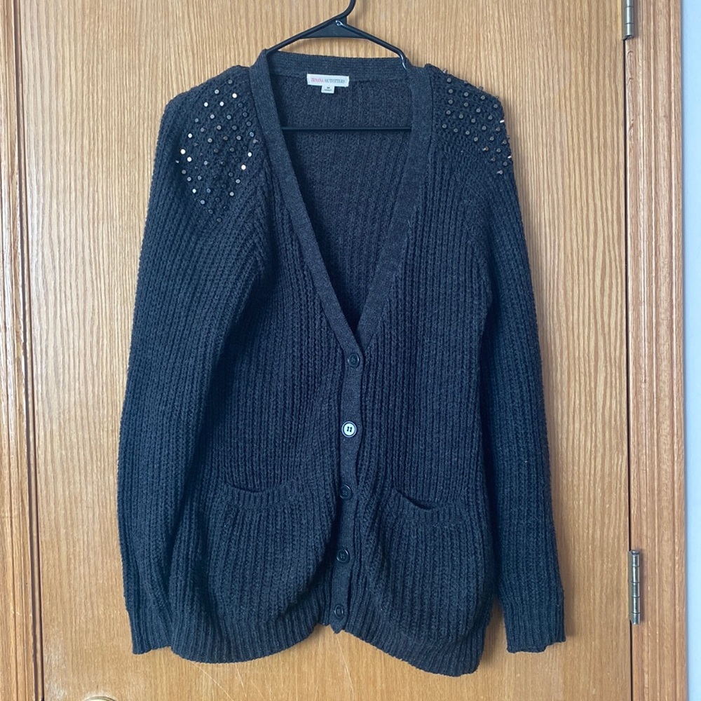 Studded Cardigan Sweater